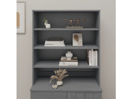 Nástavec na komodu HAMAR tmavě šedý 90 x 30 x 100 cm borovice