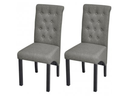 Jídelní židle 2 ks světle šedé textil