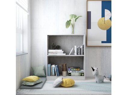Knihovna betonově šedá 60 x 24 x 76 cm kompozitní dřevo