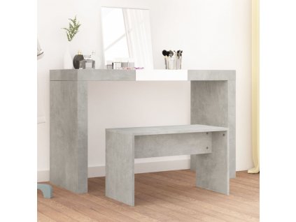 Stolička k toaletnímu stolku betonově šedá 70x35x45 cm kompozit