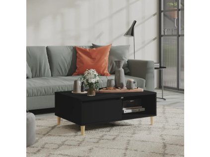 Konferenční stolek černý 90 x 60 x 35 cm kompozitní dřevo