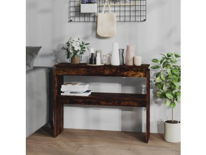 Konzolový stolek kouřový dub 102 x 30 x 80 cm kompozitní dřevo