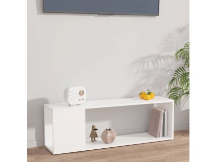 TV stolek bílý 100 x 24 x 32 cm kompozitní dřevo