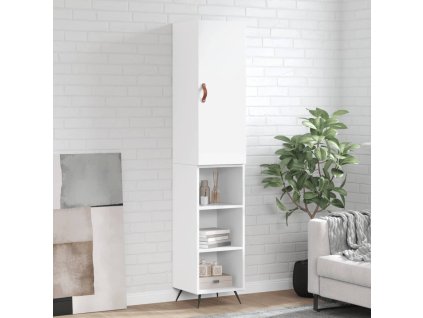Skříň highboard bílá 34,5 x 34 x 180 cm kompozitní dřevo