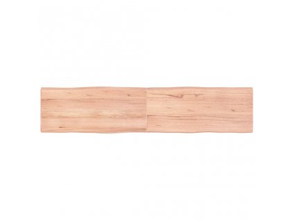 Stolní deska hnědá 180x40x(2-4)cm ošetřený dřevo živá hrana
