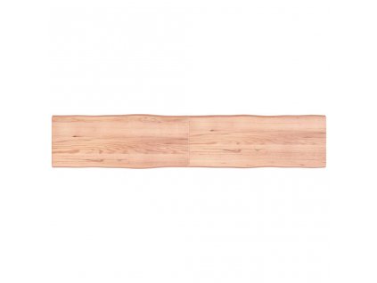 Stolní deska hnědá 200x40x(2-6)cm ošetřený dřevo živá hrana