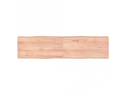 Stolní deska hnědá 160x40x(2-6)cm ošetřený dřevo živá hrana