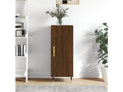 Příborník Hnědý dub 34,5 x 34 x 90 cm kompozitní dřevo