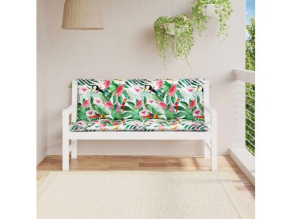 Podušky na zahradní lavici 2 ks vícebarevné 150x50x7 cm textil