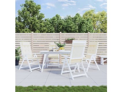 Podušky na židli s vysokým opěradlem 4 ks krémové látka oxford