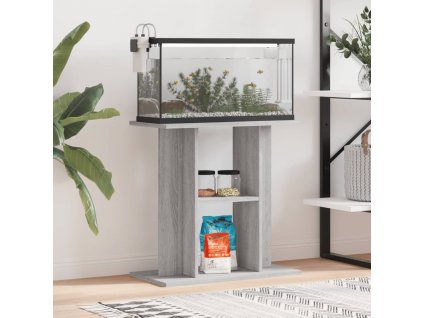 Stojan na akvárium šedý, sonoma, 60 x 30 x 60 cm, dřevo