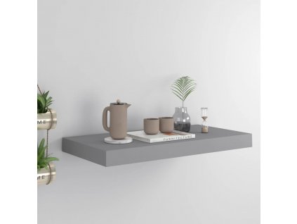 Plovoucí nástěnná police šedá 50 x 23 x 3,8 cm MDF