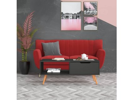 Konferenční stolek šedý 100 x 49,5 x 43 cm kompozitní dřevo