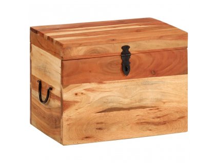 Úložný box 39 x 28 x 31 cm masivní akáciové dřevo