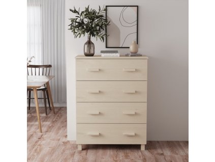 Příborník HAMAR medově hnědý 79x40x103,5 cm masivní borovice