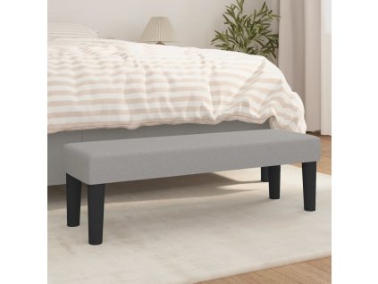 Lavice světle šedá 100x30x30 cm textil