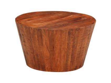 Konferenční stolek Ø 52x30 cm masivní hrubé mangovníkové dřevo