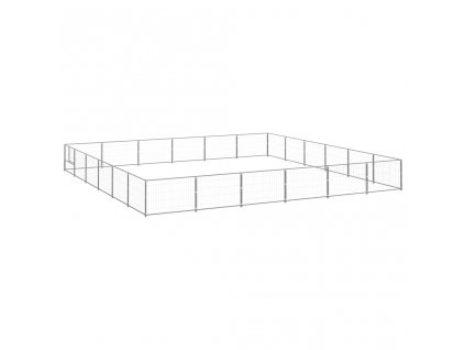Psí kotec stříbrný 36 m² ocel