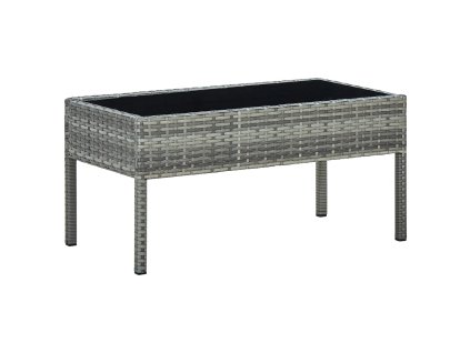 Zahradní stůl šedý 75 x 40 x 37 cm polyratan