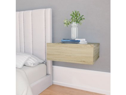 Nástěnný noční stolek dub sonoma 40x30x15 cm kompozitní dřevo