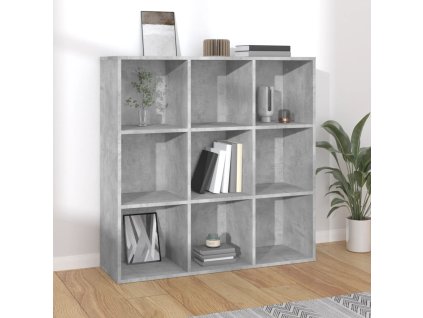 Knihovna betonově šedá 98 x 29 x 97,5 cm kompozitní dřevo