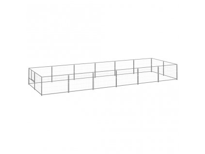 Psí kotec stříbrný 12 m² ocel