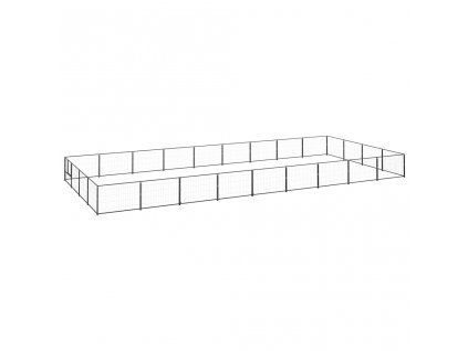 Psí kotec černý 36 m² ocel 3082148