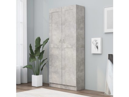 Knihovna betonově šedá 82,5 x 30,5 x 185,5 cm kompozitní dřevo