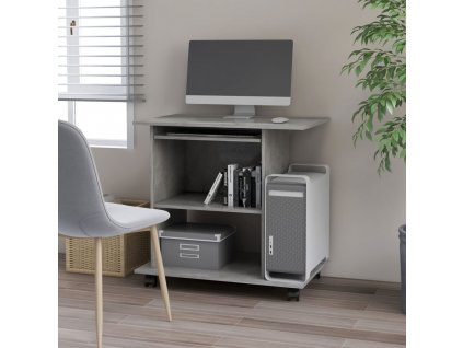 Počítačový stůl betonově šedý 80 x 50 x 75 cm kompozitní dřevo