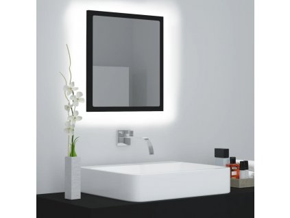 LED koupelnové zrcadlo černé 40 x 8,5 x 37 cm akrylové