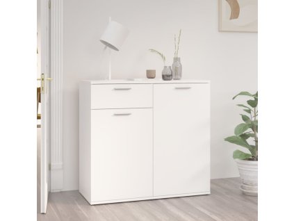 Příborník bílý 80 x 36 x 75 cm kompozitní dřevo