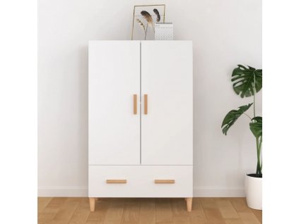 Komoda bílá 70 x 31 x 115 cm kompozitní dřevo