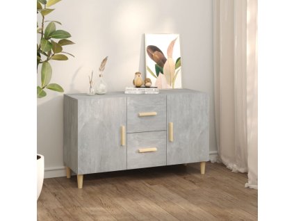 Příborník betonově šedý 100 x 36 x 60 cm kompozitní dřevo