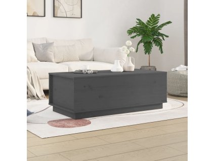 Konferenční stolek šedý 100x50x35 cm masivní borové dřevo