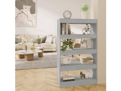 Knihovna/dělicí stěna šedá sonoma 80x30x135 cm kompozitní dřevo