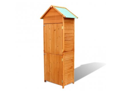 Zahradní úložná skříň hnědá 42,5 x 64 x 190 cm