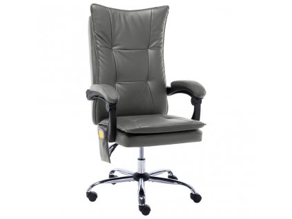 Masážní kancelářská židle antracitová umělá kůže