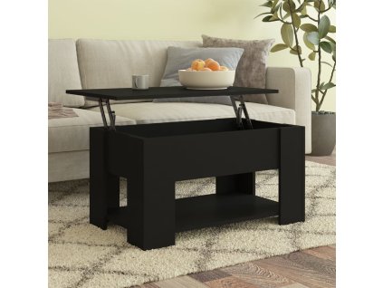 Konferenční stolek černý 79 x 49 x 41 cm kompozitní dřevo