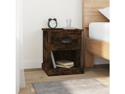 Noční stolky 2 ks kouřový dub 39x39x47,5 cm kompozitní dřevo