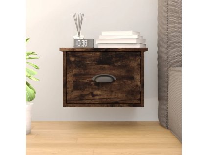 Nástěnný noční stolek kouřový dub 41,5 x 36 x 28 cm