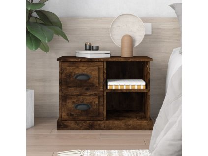 Noční stolek kouřový dub 60 x 35,5 x 45 cm