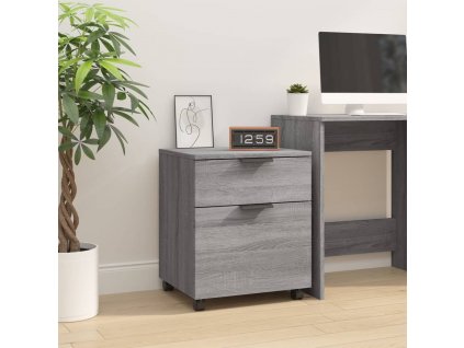 Mobilní kartotéka na kolečkách šedá sonoma 45x38x54 cm kompozit