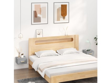 Nástěnné noční stolky 2 ks šedé sonoma 35 x 35 x 20 cm