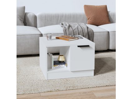 Konferenční stolek bílý 50 x 50 x 36 cm kompozitní dřevo