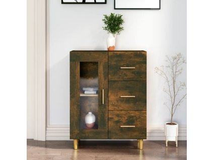 Příborník kouřový dub 69,5 x 34 x 90 cm kompozitní dřevo