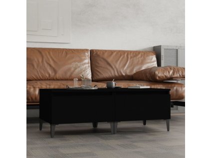 Odkládací stolky 2 ks černé 50 x 46 x 35 cm kompozitní dřevo