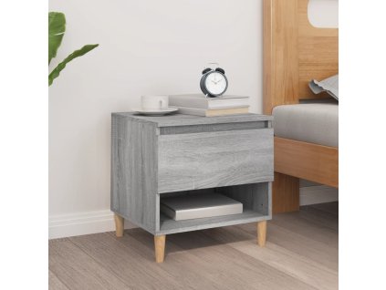 Noční stolek šedý sonoma 50 x 46 x 50 cm kompozitní dřevo