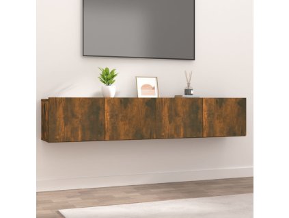 TV skříňky 2 ks kouřový dub 80 x 30 x 30 cm kompozitní dřevo