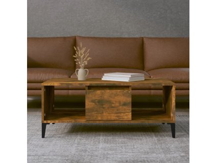 Konferenční stolek kouřový dub 90x50x36,5 cm kompozitní dřevo