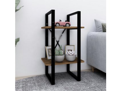 Knihovna se 2 policemi hnědý dub 40x30x70 cm kompozitní dřevo